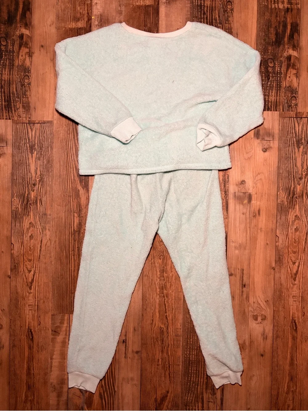 Justice Girls Sleep Mode Plush Fleece Pajama Set Blue Size 7/8 Soft Cozy
